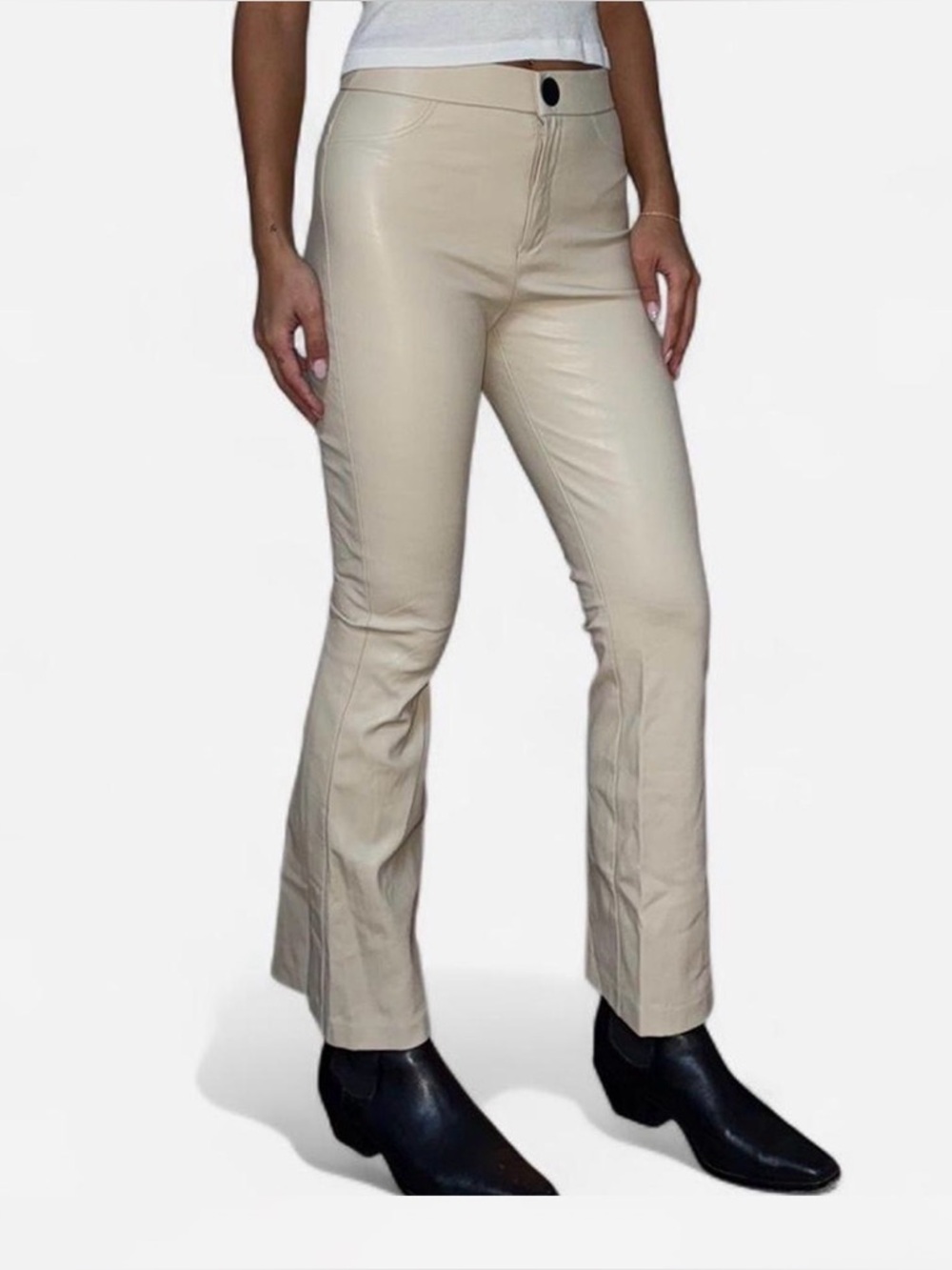 Bootcut leather pants